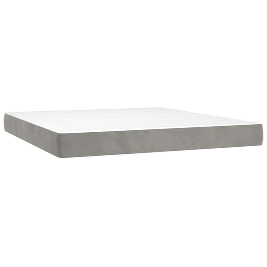 vidaXL Pocket Spring Bed Mattress Medium Light Grey 152x203x20cm Queen