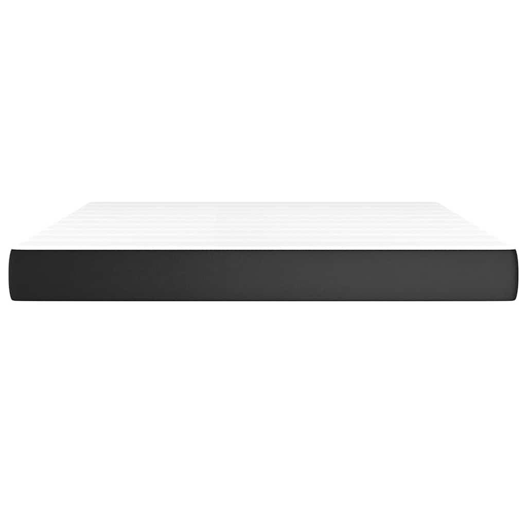 vidaXL Pocket Spring Bed Mattress Black 193x203x20cm King Faux Leather