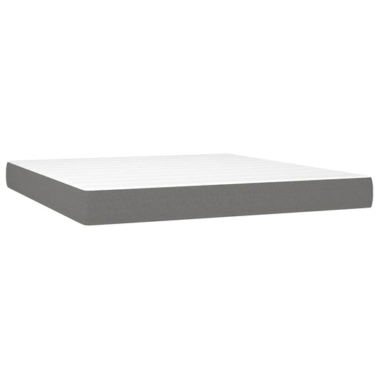 vidaXL Pocket Spring Bed Mattress Medium Dark Grey 183x213x20 cm
