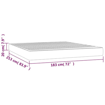 vidaXL Pocket Spring Bed Mattress Black 183x213x20 cm Faux Leather