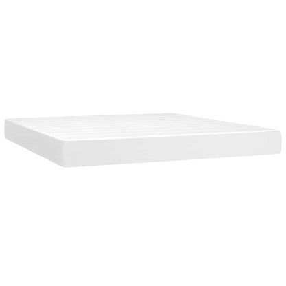 vidaXL Pocket Spring Bed Mattress White 183x213x20 cm Faux Leather