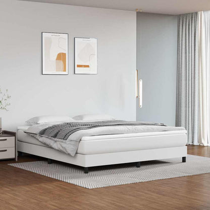 vidaXL Pocket Spring Bed Mattress White 183x213x20 cm Faux Leather