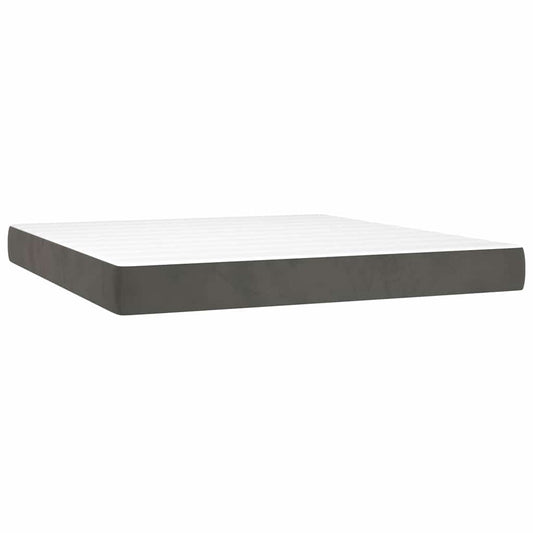vidaXL Pocket Spring Bed Mattress Medium Dark Grey 183x213x20 cm
