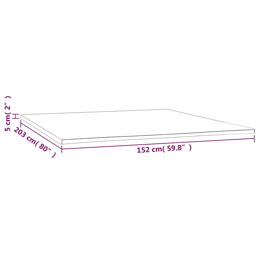vidaXL Mattress Topper 152x203x5 cm Queen