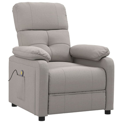 vidaXL Massage Chair Taupe Fabric