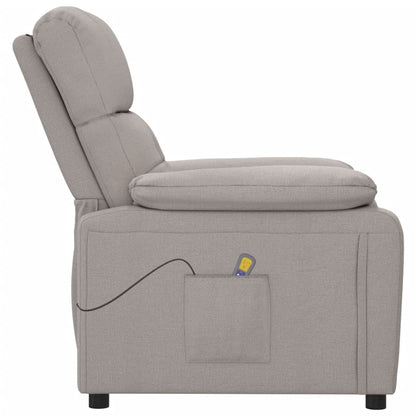 vidaXL Massage Chair Taupe Fabric