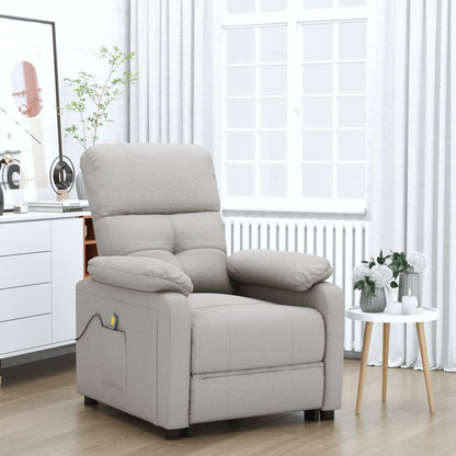 vidaXL Massage Chair Taupe Fabric