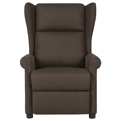 vidaXL Massage Chair Dark Brown Fabric