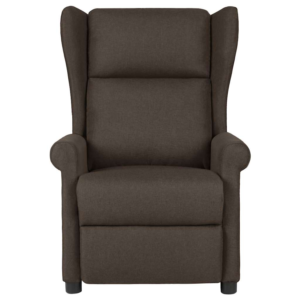 vidaXL Massage Chair Dark Brown Fabric