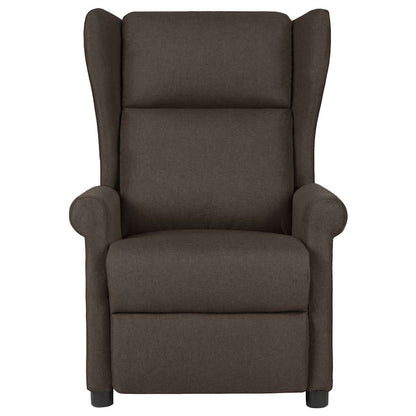 vidaXL Massage Chair Dark Brown Fabric