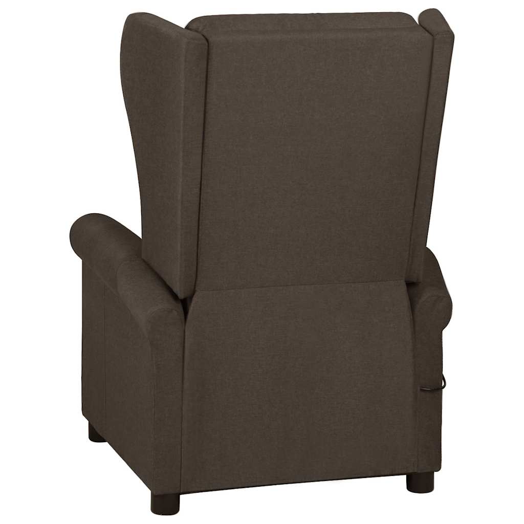 vidaXL Massage Chair Dark Brown Fabric