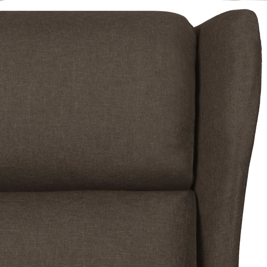 vidaXL Massage Chair Dark Brown Fabric