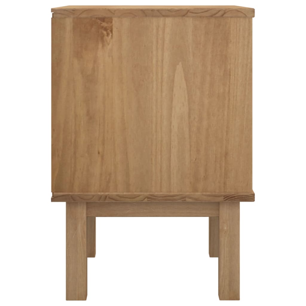 vidaXL Bedside Cabinet OTTA Brown&Grey 45x39x57 cm Solid Wood Pine