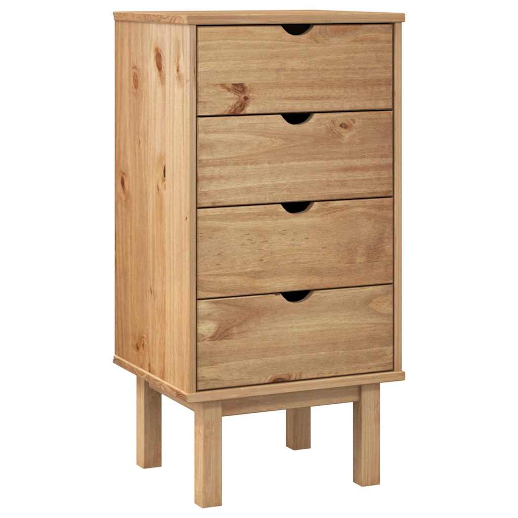 vidaXL Drawer Cabinet"OTTA" 45x39x90cm Solid Wood Pine