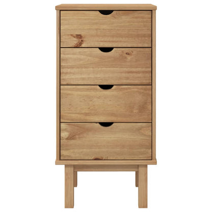 vidaXL Drawer Cabinet OTTA 45x39x90cm Solid Wood Pine