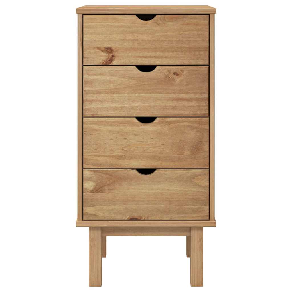vidaXL Drawer Cabinet"OTTA" 45x39x90cm Solid Wood Pine