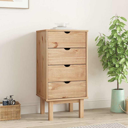 vidaXL Drawer Cabinet"OTTA" 45x39x90cm Solid Wood Pine