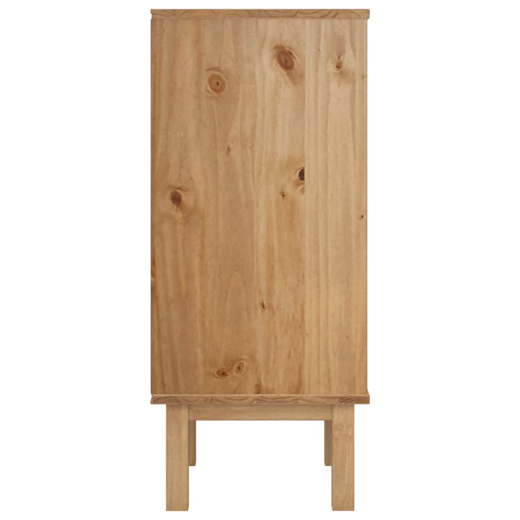 vidaXL Drawer Cabinet"OTTA" Brown&Grey 45x39x90cm Solid Wood Pine
