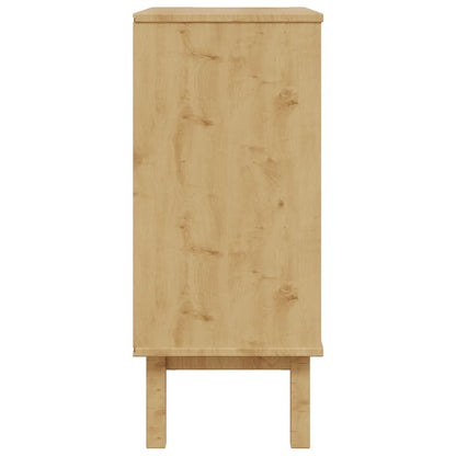 vidaXL Drawer Cabinet OTTA Brown&Grey 76.5x39.5x90cm Solid Wood Pine