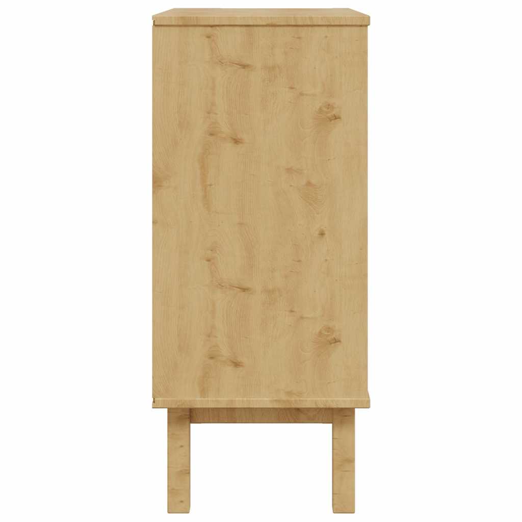 vidaXL Drawer Cabinet OTTA Brown&White 76.5x39.5x90cm Solid Wood Pine