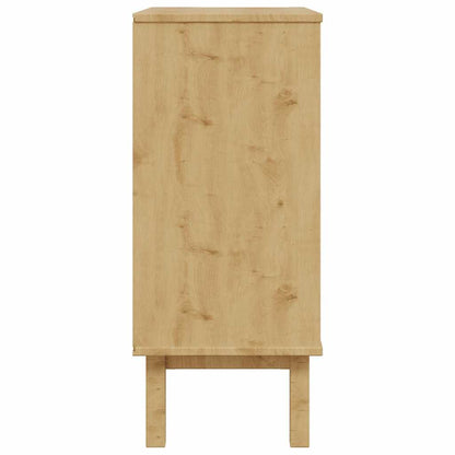 vidaXL Drawer Cabinet OTTA Brown&White 76.5x39.5x90cm Solid Wood Pine