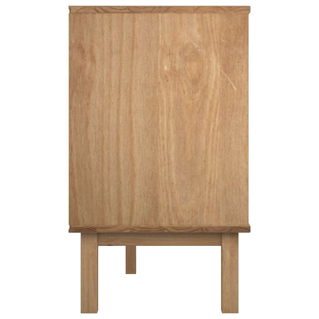 vidaXL Drawer Cabinet"OTTA"Brown&White 111x43x73,5 cm Solid Wood Pine