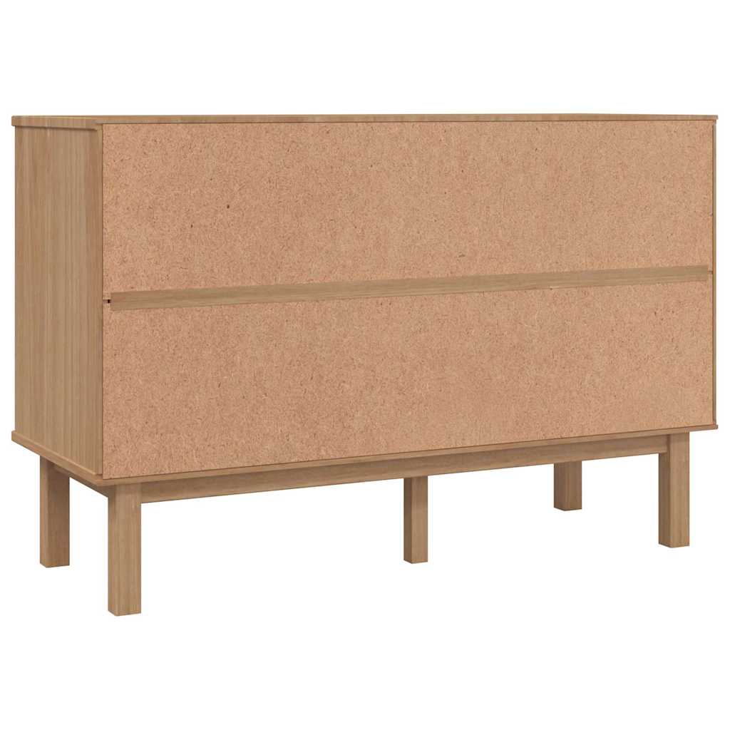 vidaXL Drawer Cabinet"OTTA"Brown&White 111x43x73,5 cm Solid Wood Pine