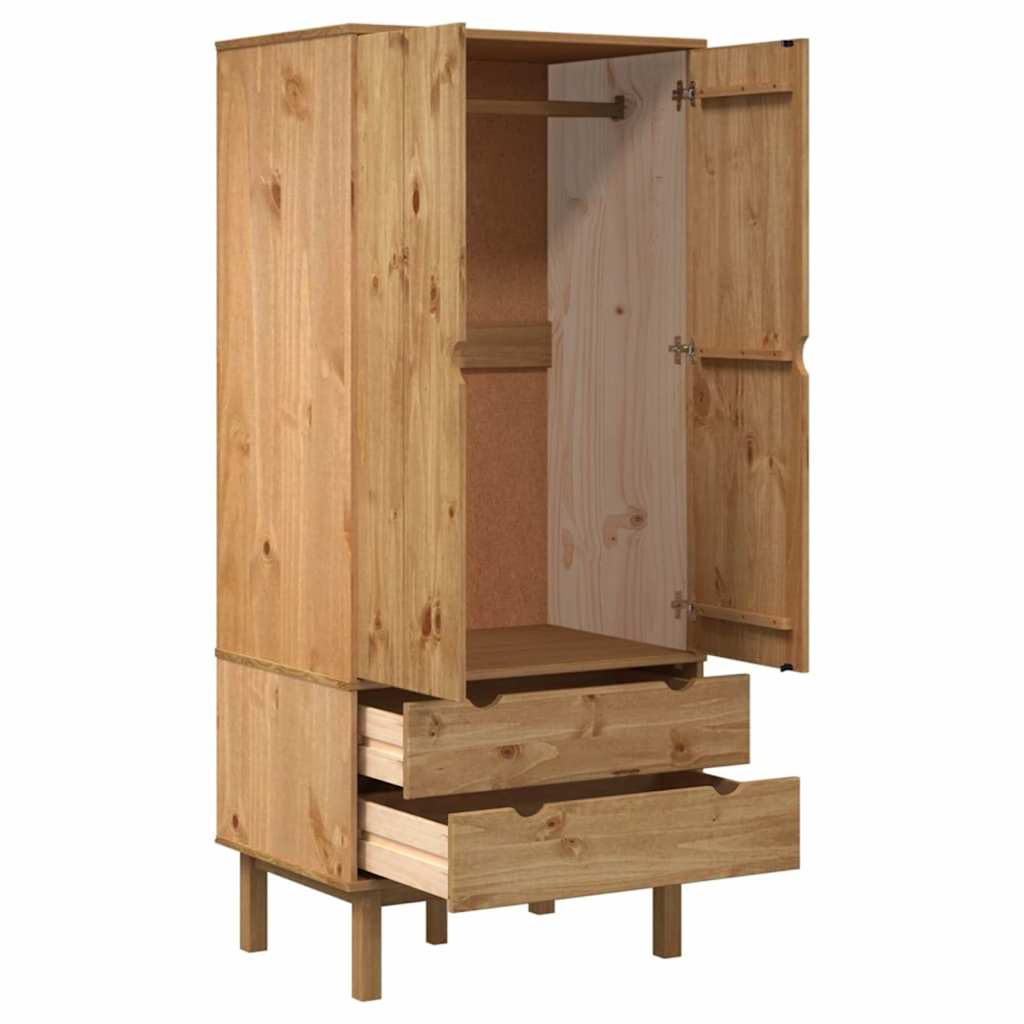 vidaXL Wardrobe "OTTA" 76,5x53x172 cm Solid Wood Pine