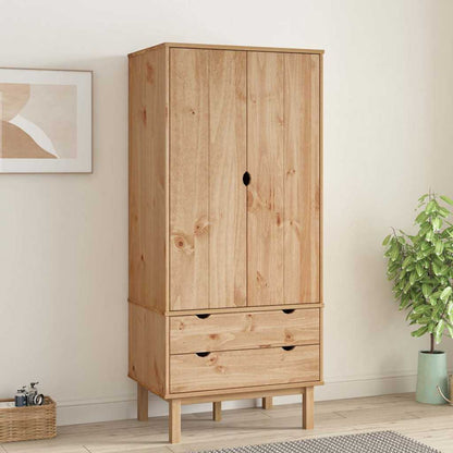 vidaXL Wardrobe "OTTA" 76,5x53x172 cm Solid Wood Pine