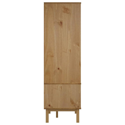 vidaXL Wardrobe "OTTA" Brown and White 76,5x53x172 cm Solid Wood Pine