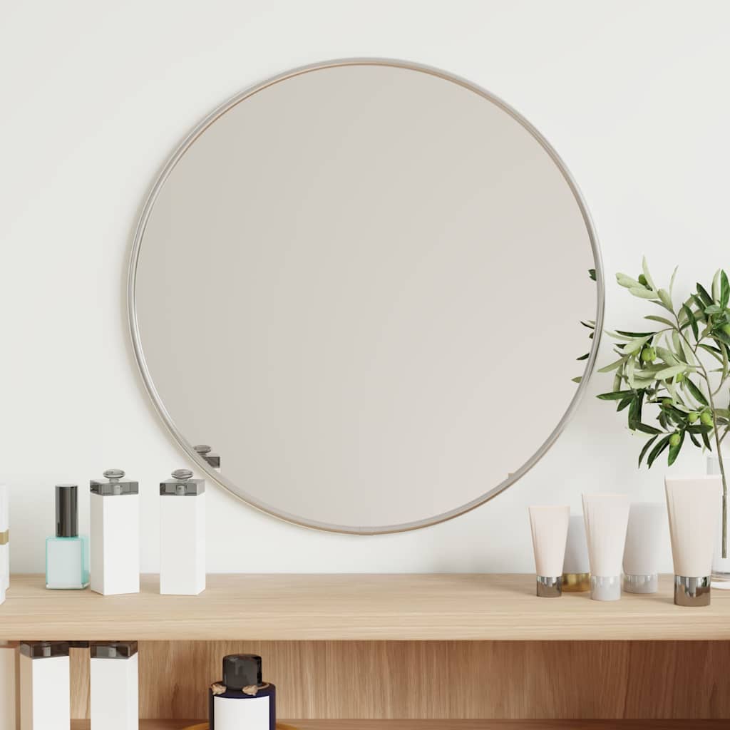 vidaXL Wall Mirror Silver Ø 40 cm Round