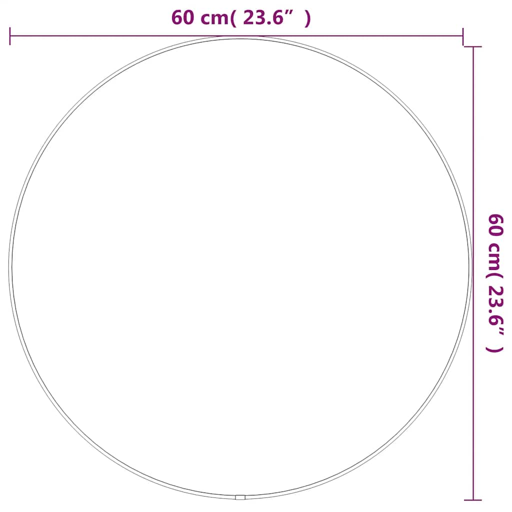 vidaXL Wall Mirror Silver Ø 60 cm Round