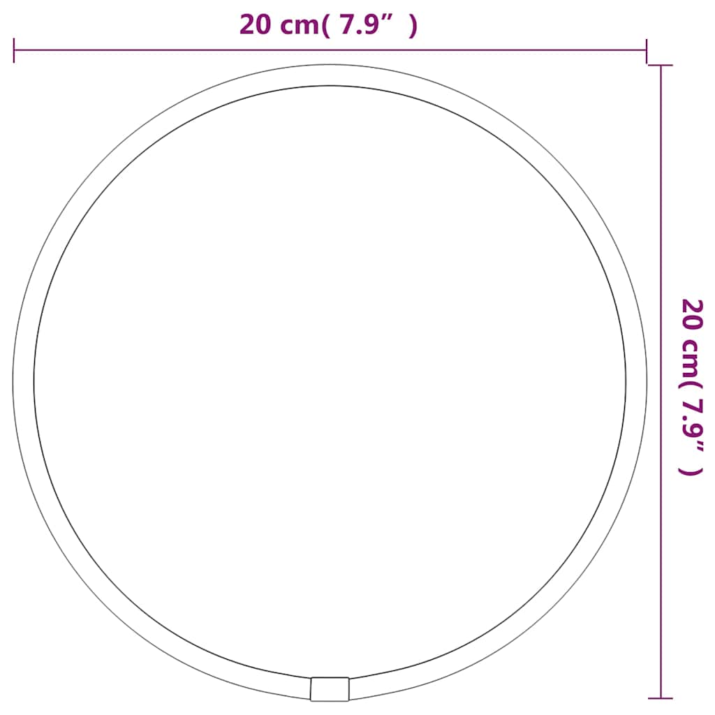 vidaXL Wall Mirror Gold Ø 20 cm Round