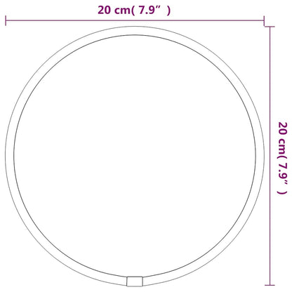 vidaXL Wall Mirror Gold Ø 20 cm Round