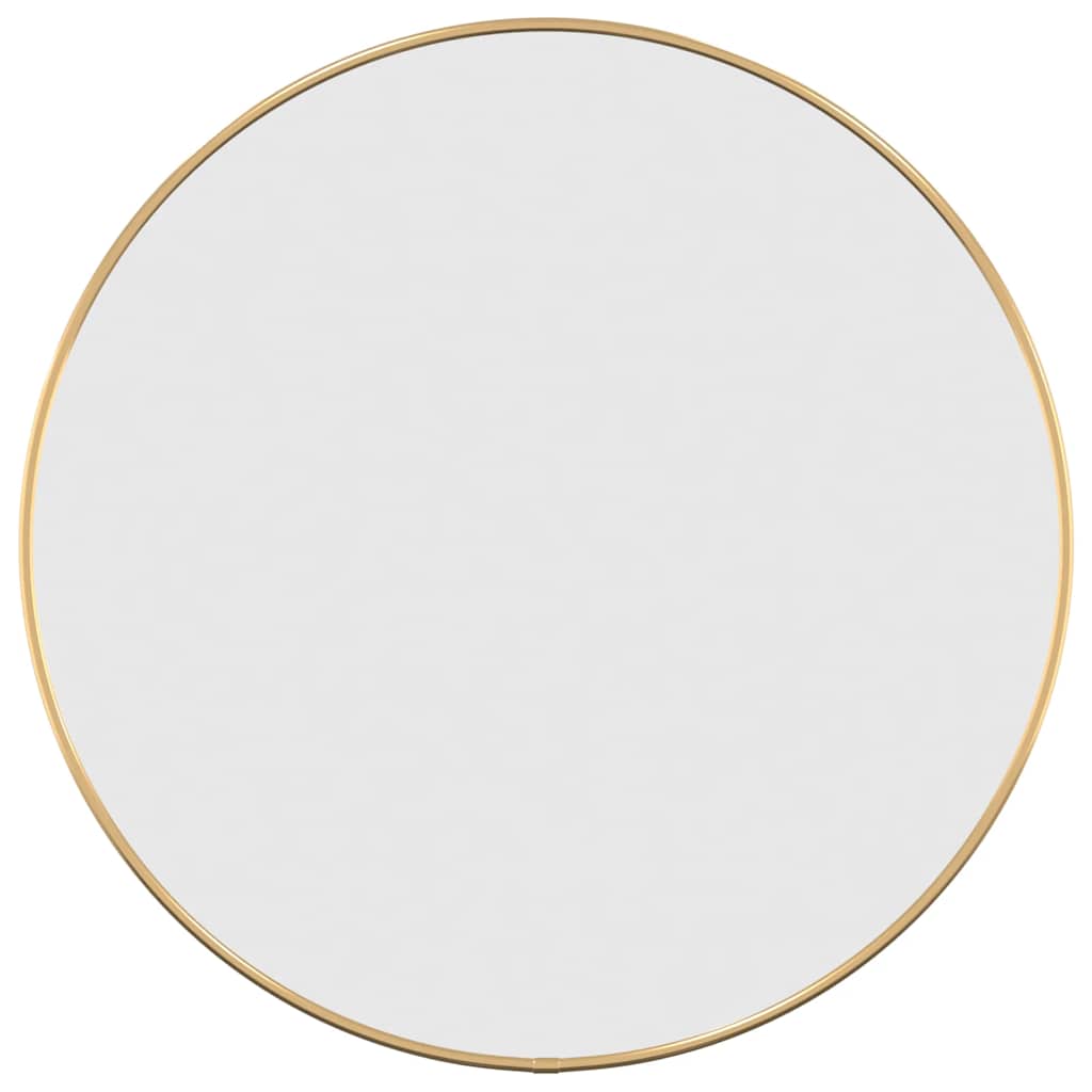 vidaXL Wall Mirror Gold Ø 50 cm Round