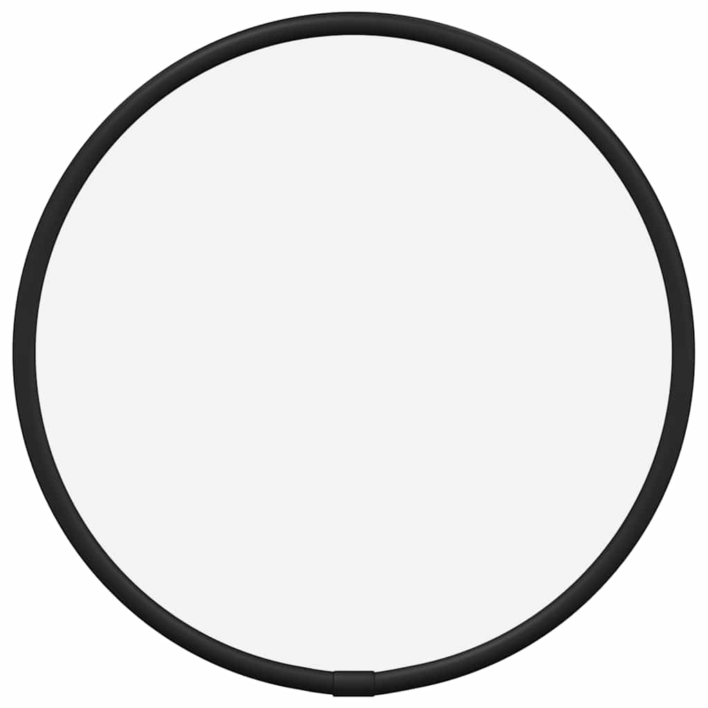 vidaXL Wall Mirror Black Ø 20 cm Round