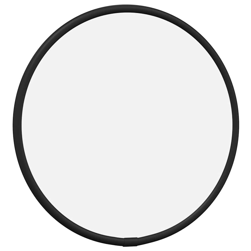 vidaXL Wall Mirror Black Ø 20 cm Round