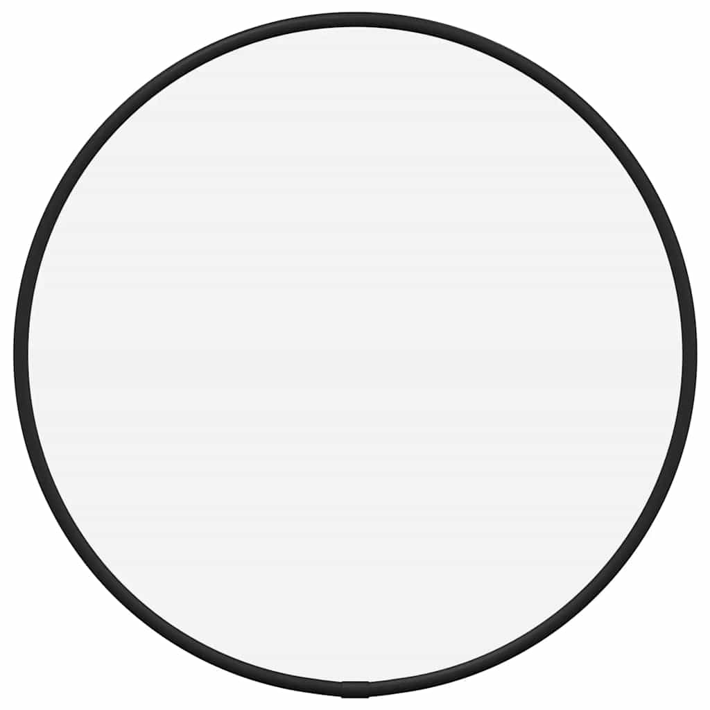 vidaXL Wall Mirror Black Ø 30 cm Round