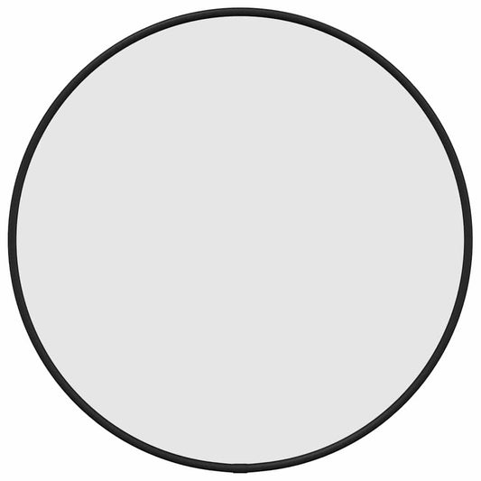 vidaXL Wall Mirror Black Ø 40 cm Round