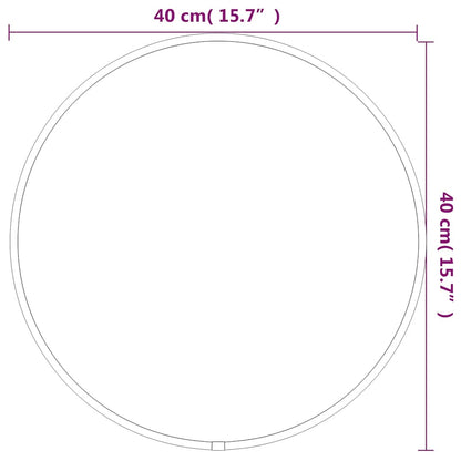 vidaXL Wall Mirror Black Ø 40 cm Round