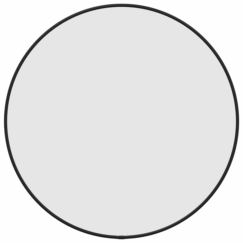 vidaXL Wall Mirror Black Ø 50 cm Round
