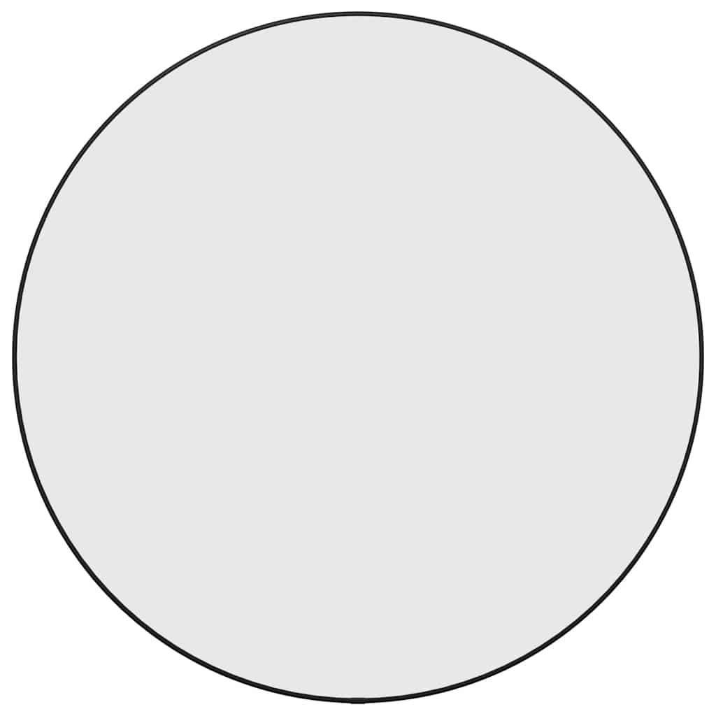 vidaXL Wall Mirror Black Ø 60 cm Round