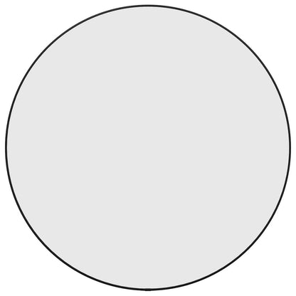 vidaXL Wall Mirror Black Ø 60 cm Round