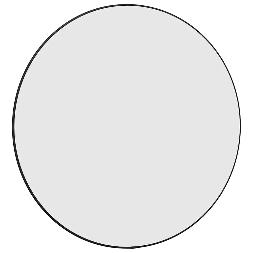 vidaXL Wall Mirror Black Ø 60 cm Round