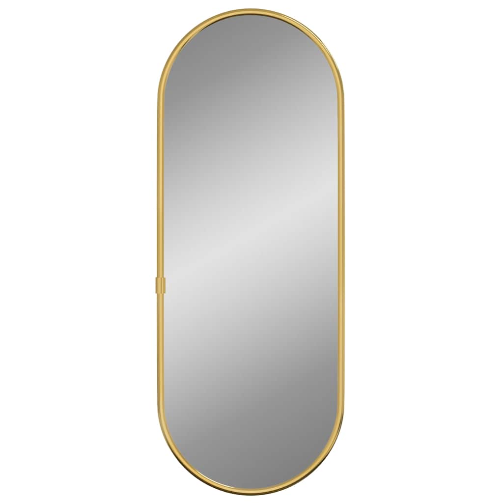 vidaXL Wall Mirror Gold 40x15 cm Oval