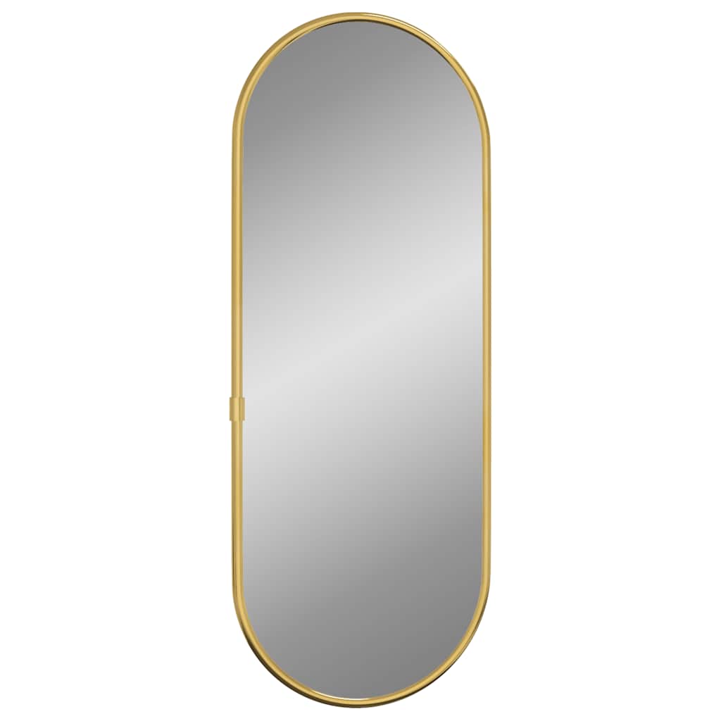 vidaXL Wall Mirror Gold 40x15 cm Oval