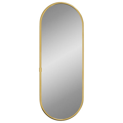 vidaXL Wall Mirror Gold 40x15 cm Oval