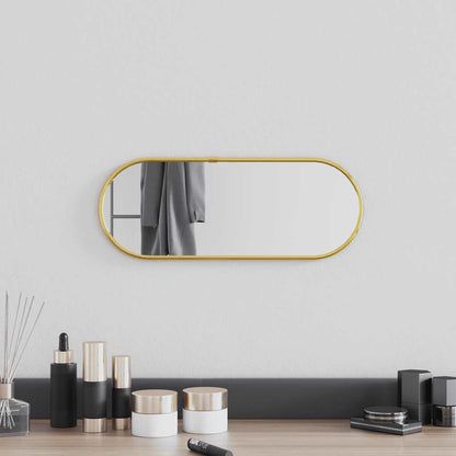 vidaXL Wall Mirror Gold 40x15 cm Oval