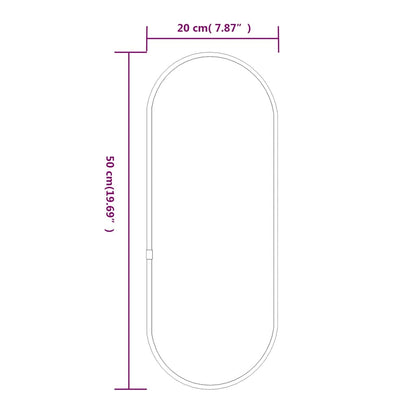 vidaXL Wall Mirror Gold 50x20 cm Oval