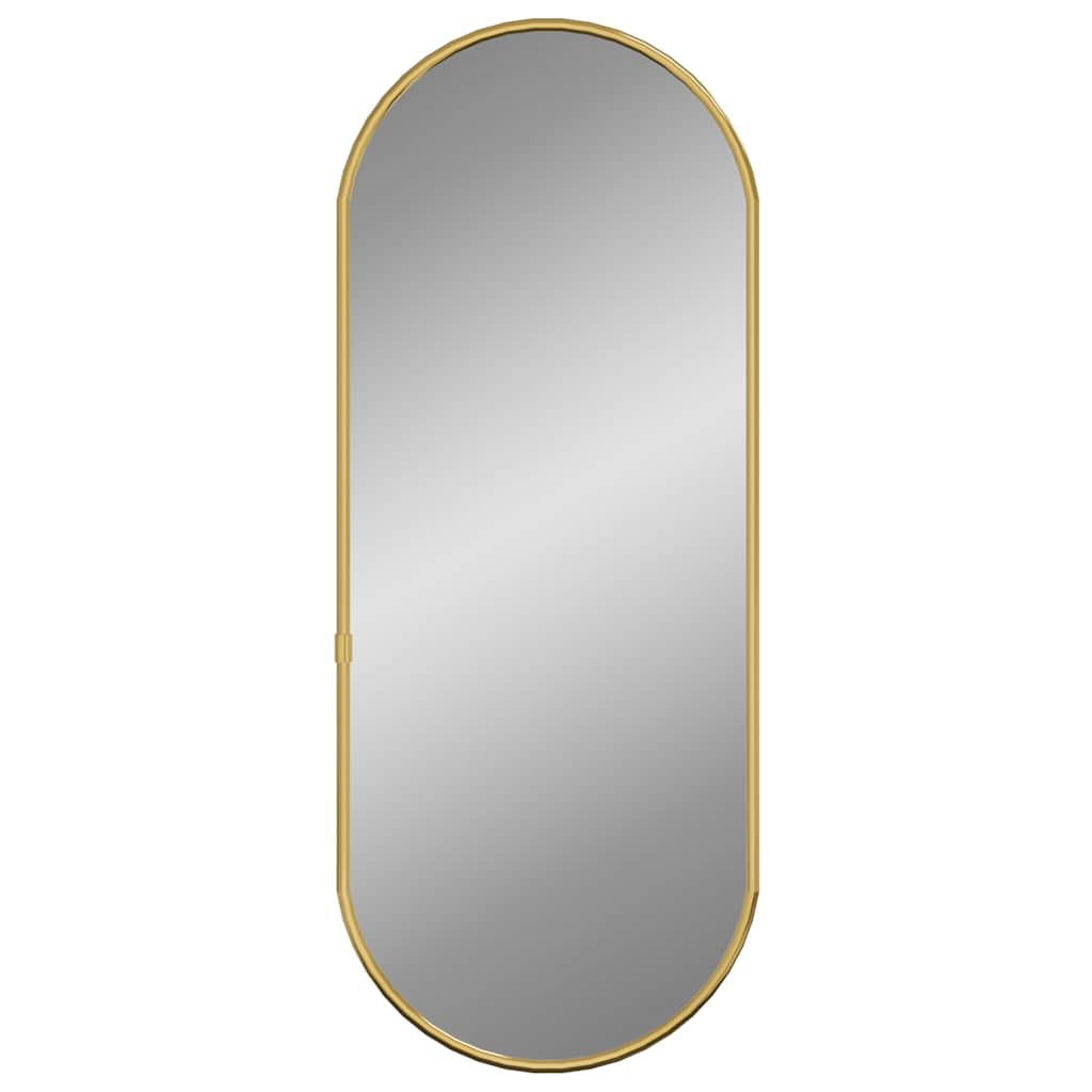 vidaXL Wall Mirror Gold 60x25 cm Oval